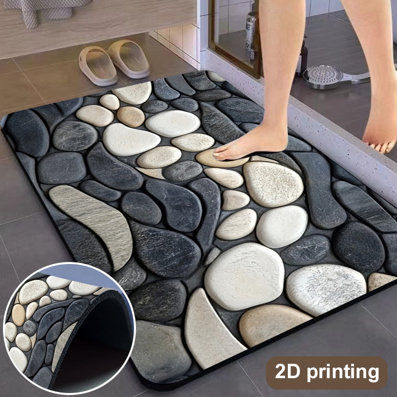 Sustainable Living Eco Friendly - Pebble Pattern Diatomite Rug Floor Mats