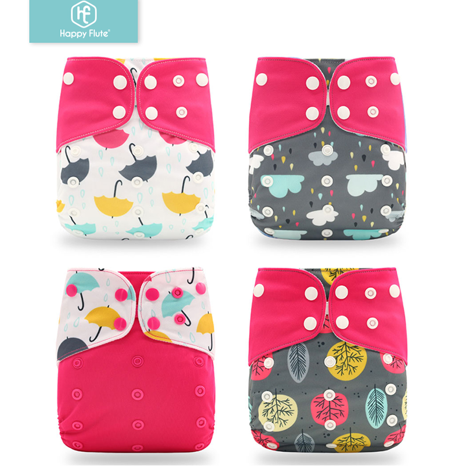 Cloth Diaper Insert - Happyflute 2023 4pcs/set Washable Eco-friendly Baby
