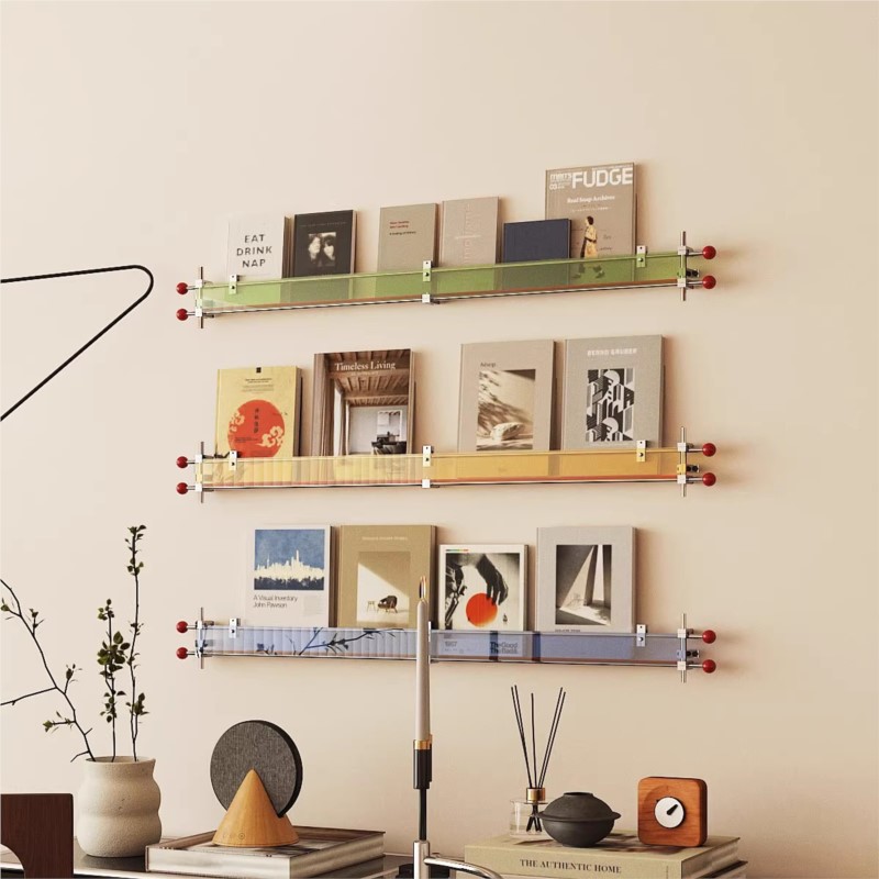 Sustainable Living Eco Friendly - Wall Mounted Display Rack Book Acrylic