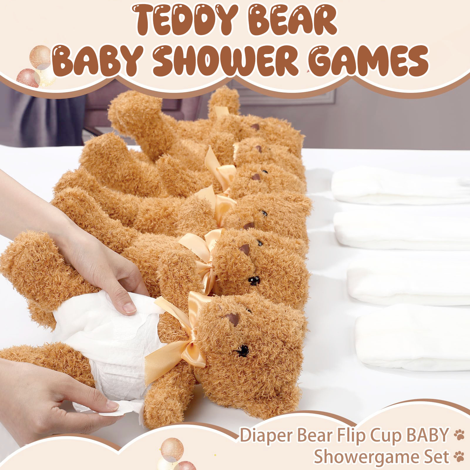 4/6/8/12 Sets Baby Shower Game - Cloth Diaper Insert 评论和价格