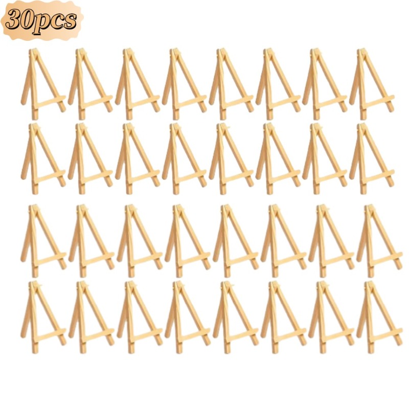 30Pcs Mini Wooden Easel Stands - Sustainable Living Eco Friendly 评论和价格