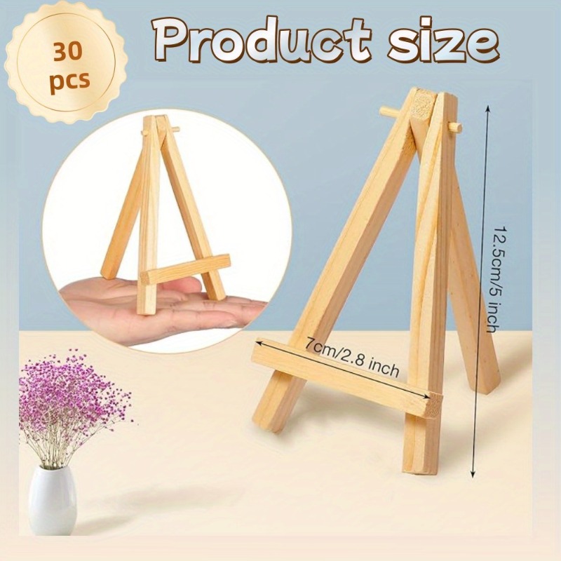 30Pcs Mini Wooden Easel Stands - Sustainable Living Eco Friendly 评论和价格