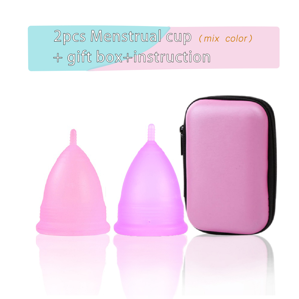 2Pcs Women Menstrual Cup Medic - Menstrual Cup Silicone 评论和价格