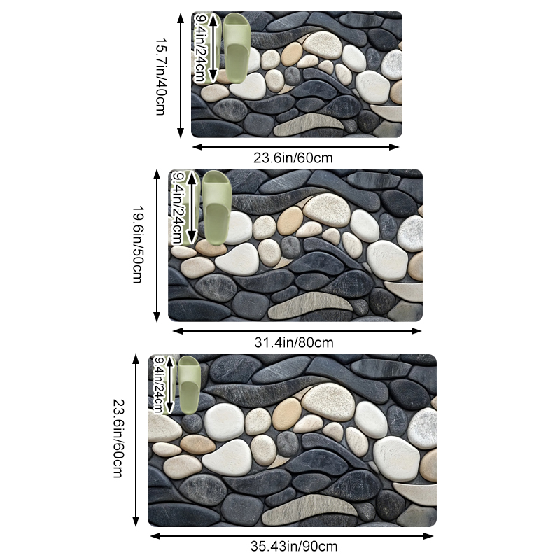 Pebble Pattern Diatomite Rug F - Sustainable Living Eco Friendly 评论和价格
