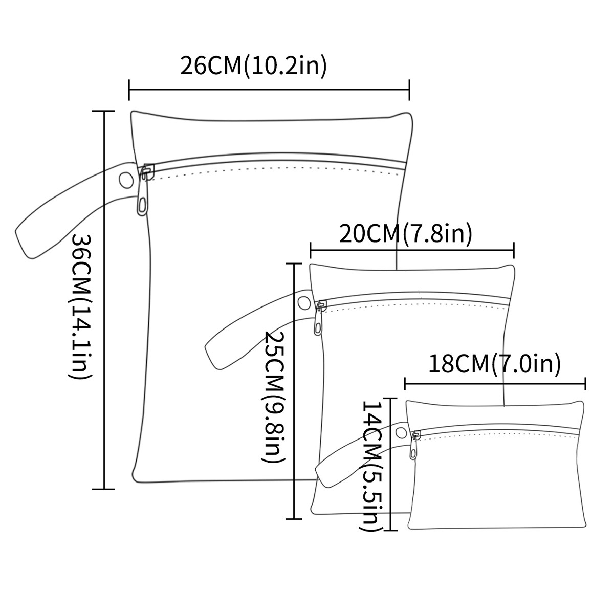 3Pcs/S Different Size Waterpro - Cloth Diaper Insert 评论和价格