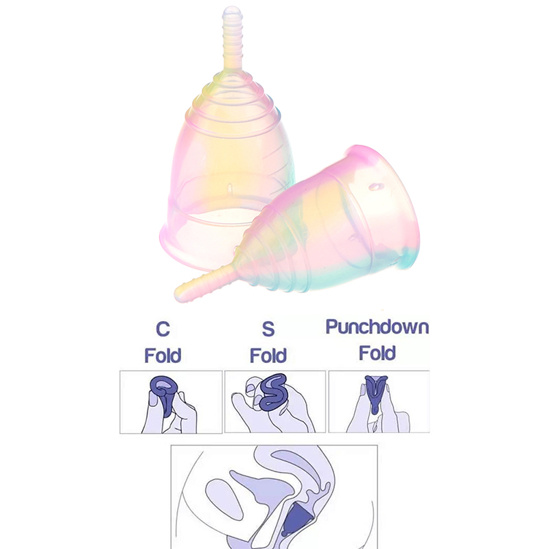 1PCS Women Colorful Cup Medica - Menstrual Cup Silicone 评论和价格